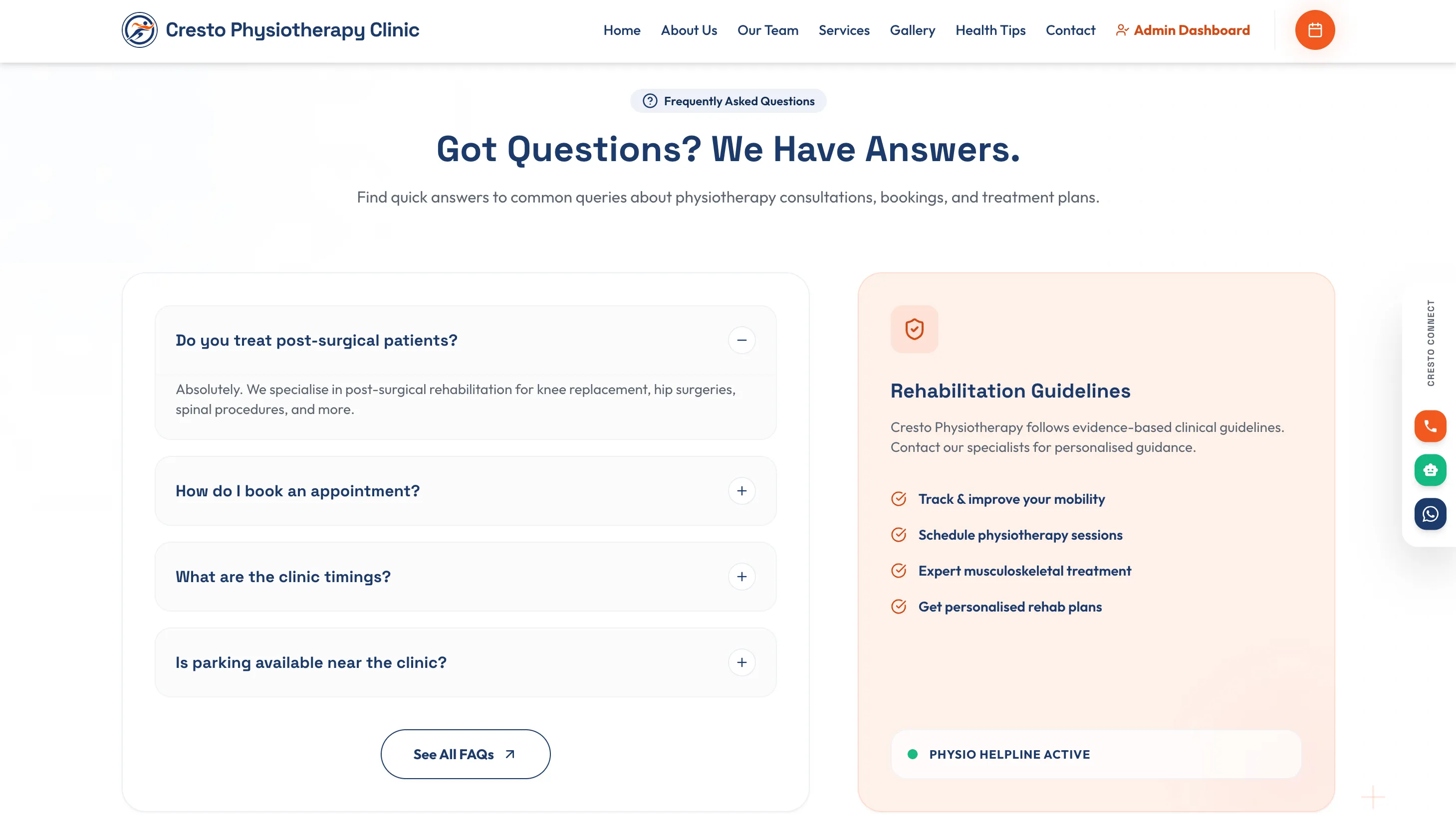 Cresto Physiotherapy Clinic — screenshot 1