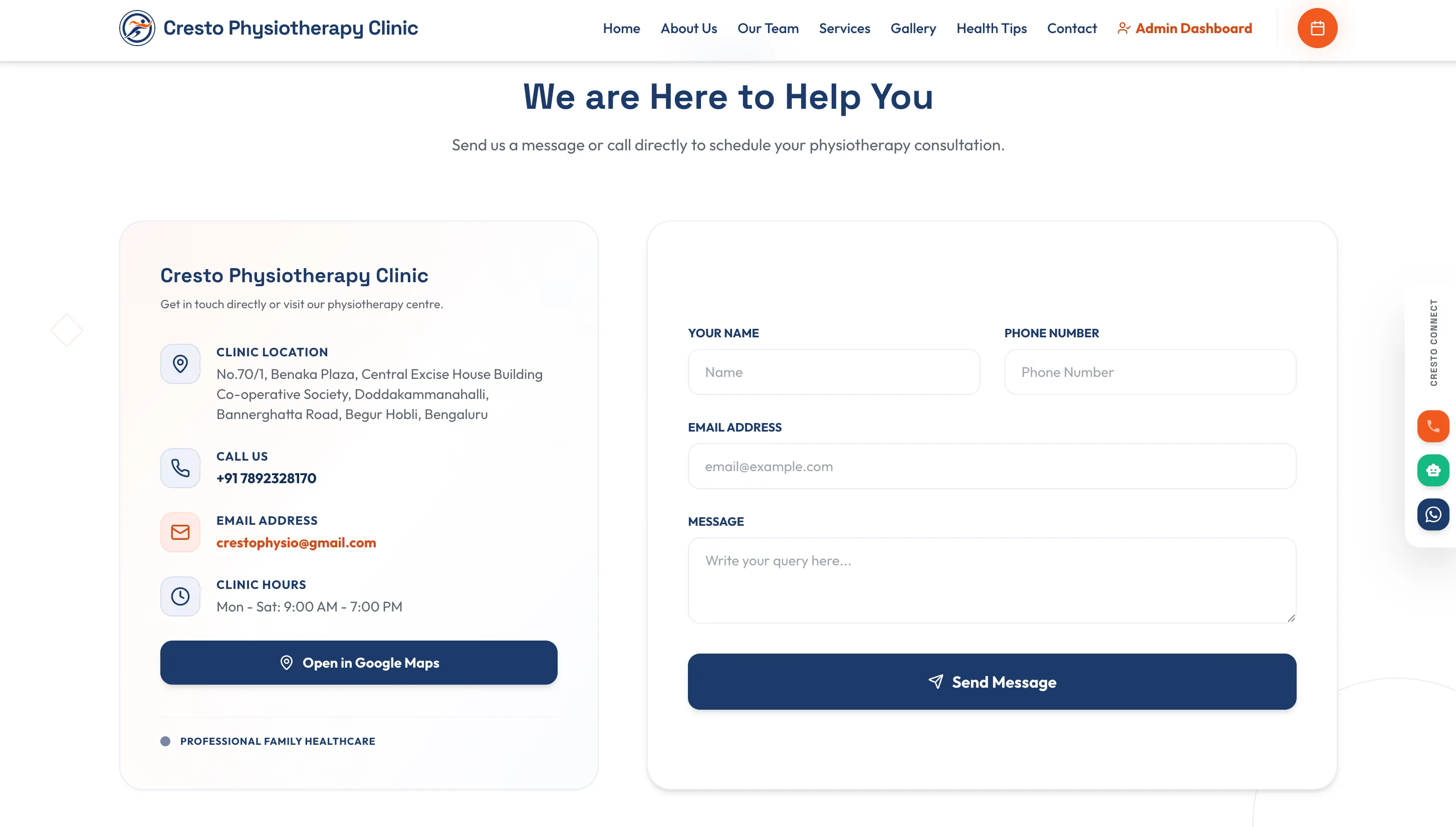 Cresto Physiotherapy Clinic — screenshot 4