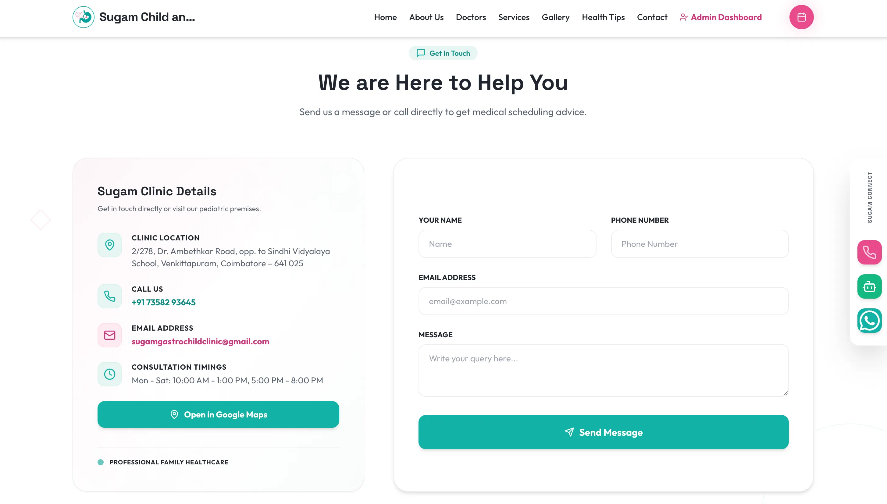 Sugam Child & Gastro Care Clinic — screenshot 2